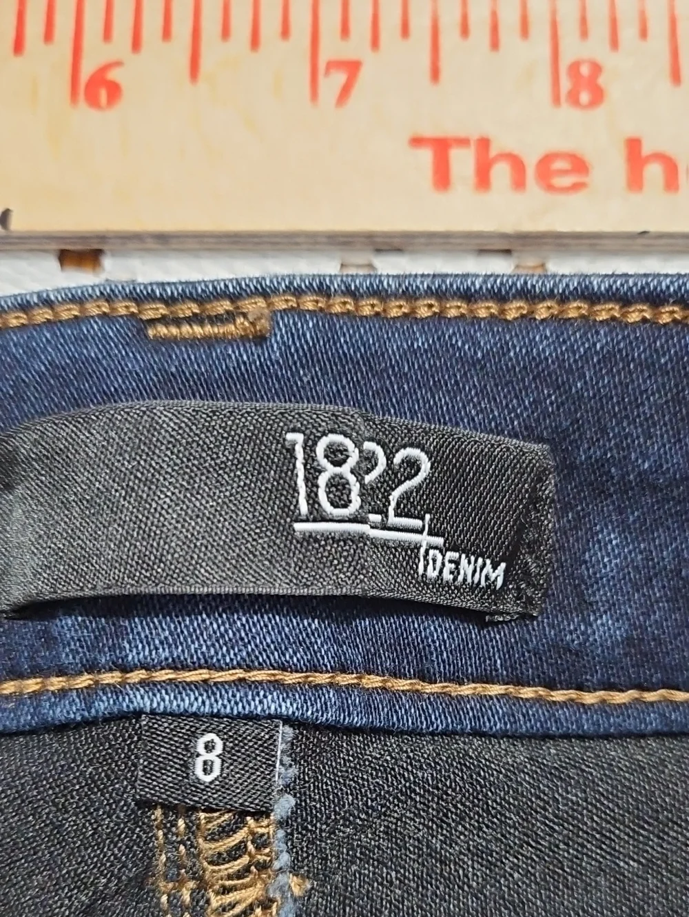 1822 Denim Women's Dark Indigo Wide-Leg Jeans Size 8 - Picture 9 of 10
